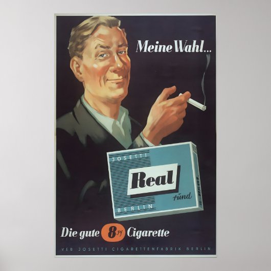 DDR Cigarette Advertisement Poster My choice Real ポスター (正面)
