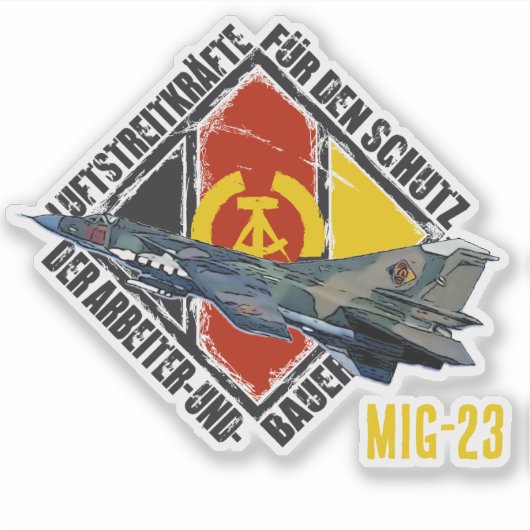 DDR MIG 23 シール (正面)