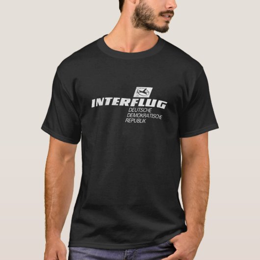 Ddr Ossi航空会社の航空機ビンタグを介して Tシャツ (正面)