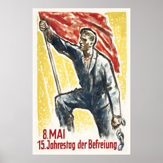 DDR Propaganda Poster May 8th Liberation Day ポスター (正面)