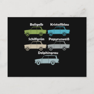 DDR Trabi Alle Farben der Kultigen Pappe ポストカード