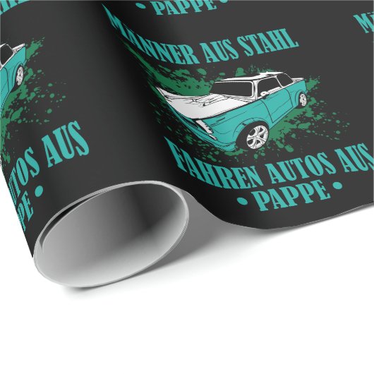 DDR Trabi "Männer aus Stahl, fahren Autos aus Papp ラッピングペーパー (ロールコーナー)