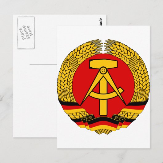 DDR Wappen ポストカード (正面/裏面)