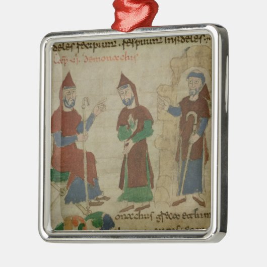 「Deからの叙任のベネディクト会の修道士、 メタルオーナメント (左)