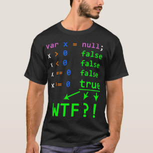 deのNULL値を持つJavaScriptプログラミングジョーク Tシャツ
