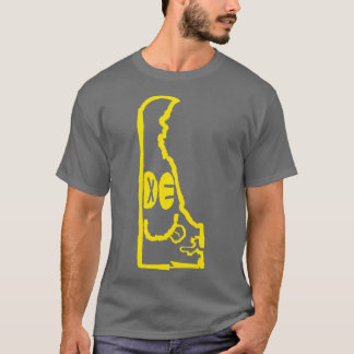 DEアイズデラウェアグランジ笑顔顔ブラックバックグロ Tシャツ