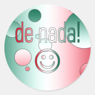 Deナダ! メキシコの旗はポップアートを着色します ラウンドシール