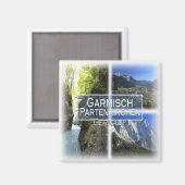 DE0110ヨーロッパ、Garmisch-Partenkirchen、冷蔵庫 マグネット (正面/裏面)