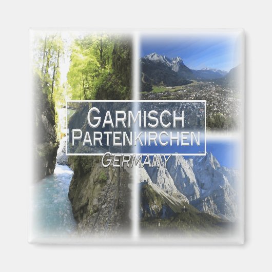 DE0110ヨーロッパ、Garmisch-Partenkirchen、冷蔵庫 マグネット (正面)