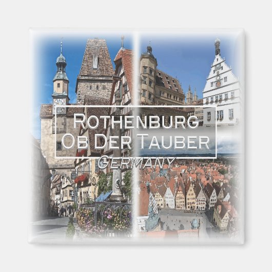 DE0110ヨーロッパ、Rothenburg Ob Der Tauber、冷蔵庫 マグネット (正面)