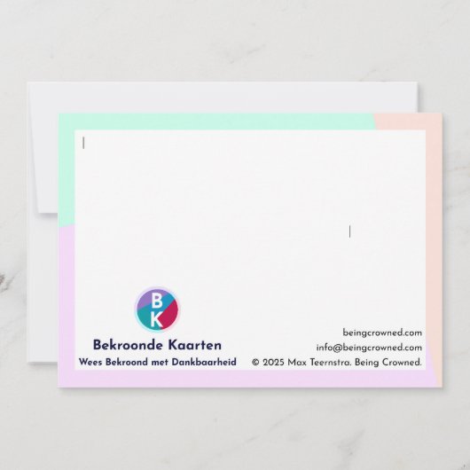 De Begeleider サンキューカード (裏面)