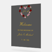 de bienvenue mariage gris アクリルサイン (傾斜)
