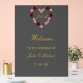 de bienvenue mariage gris アクリルサイン (ウェディング)