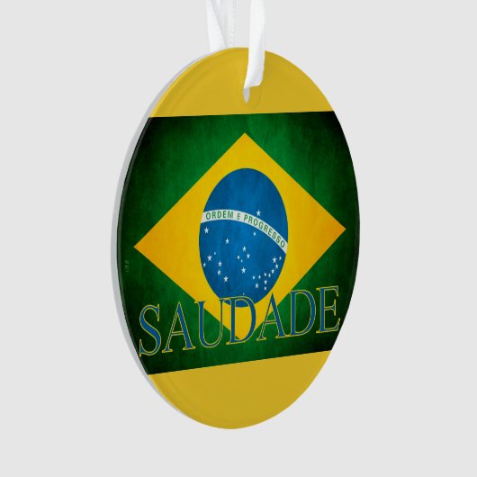 De Brasil Saudade da bandeira オーナメント (正面)