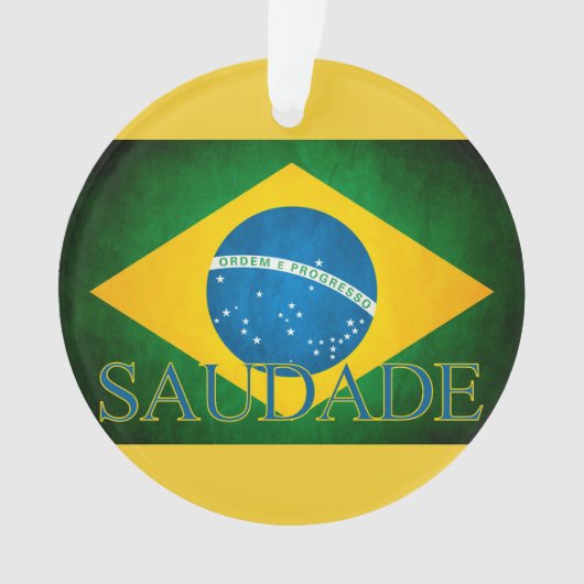 De Brasil Saudade da bandeira オーナメント (正面)