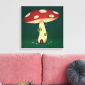  de casa de fada em formato de cogumelo キャンバスプリント (インサイチュ (リビング))