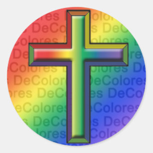 De Coloresおよび十字のステッカー ラウンドシール