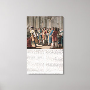 de Conti (1664-1709年)王子は公爵oを賞賛します キャンバスプリント