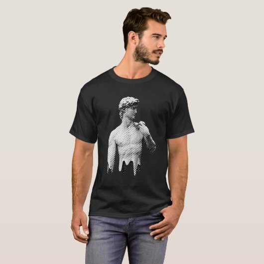De David Marble Statue Michelangelo Renaissance Me Tシャツ (正面フル)