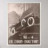 De Dion Bouton Vintage Ad ポスター (正面)