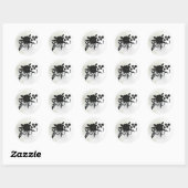 DE | Edles Trauersiegel - Schwarze Rose ラウンドシール (シート)