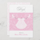De elegante Uitnodiging van het Doopsel van het Me 招待状 (正面/裏面)