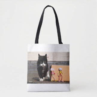De Fubby's verstoppen zich voor de kat Ping. トートバッグ