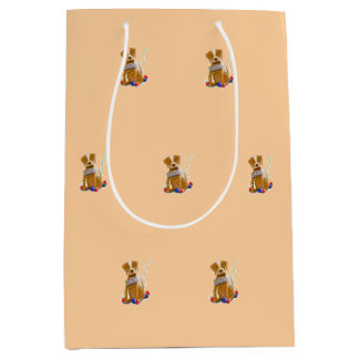 DE/GB Geschenktüte Hund/Gift bag dog ミディアムペーパーバッグ