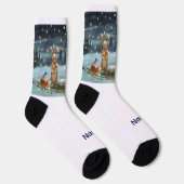 DE/GB Weihnachtssocken Maus/Christmas stockings ソックス (右)