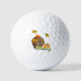 DE Golfball Herbst Igel mit Kürbis ゴルフボール