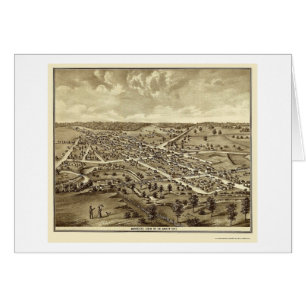 De Graffのオハイオ州のパノラマ式の地図- 1875年