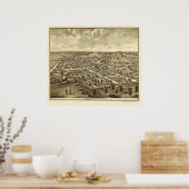 De Graff, OHパノラママップ – 1875 ポスター (キッチン)