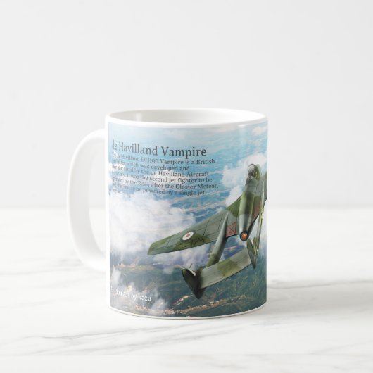 de Havilland Vampire コーヒーマグカップ (正面左)