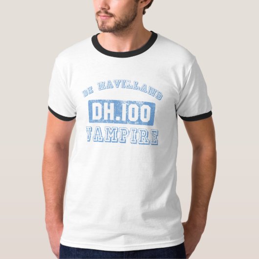 de Havilland Vampire -青 Tシャツ (正面)