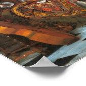 De Hooch – 家族の音楽のポートレート1663 ポスター (角)