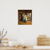 De Hooch - Woman With Child In Pantry ポスター (キッチン)