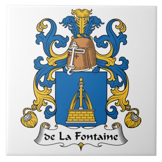 de la Fontaineの家紋 タイル (正面)