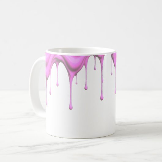 De la glace dégouline le long d'un mug. コーヒーマグカップ (正面左)