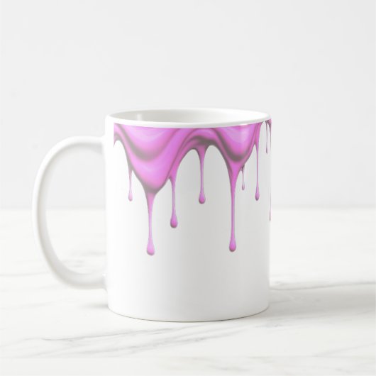 De la glace dégouline le long d'un mug. コーヒーマグカップ (左)