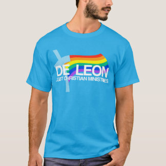 De Leon LGBTキリスト教各省のロゴとワードマーク Tシャツ