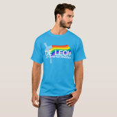 De Leon LGBTキリスト教各省のロゴとワードマーク Tシャツ (正面フル)