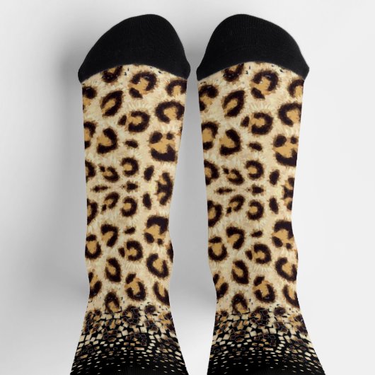de leopardo granulado ソックス (上部)
