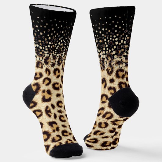de leopardo granulado ソックス (傾斜あり)