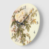 De Longpre'ss Guinevereのバラ ラージ壁時計 (傾斜)