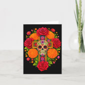 De Los Muertos Day Of The Dead Sugar Skull Christi カード (正面)