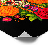 De Los Muertos Day Of The Dead Sugar Skull Christi ポスター (角)