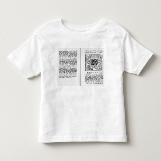 「De Ludo Saccorum'の英国翻訳 トドラーTシャツ (正面)