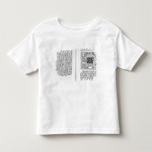 「De Ludo Saccorum'の英国翻訳 トドラーTシャツ (正面)