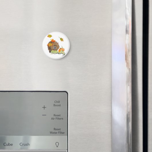 DE Magnet Herbst Igel mit Kürbis マグネット (インサイチュ (冷蔵庫))