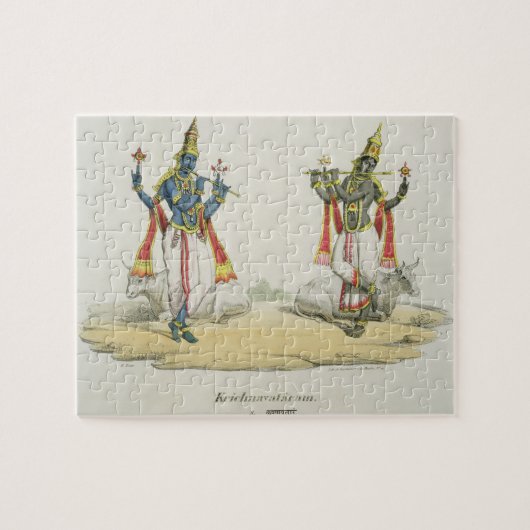 de Marletが刻むKrishna Venugopalaおよびdu B ジグソーパズル (横)